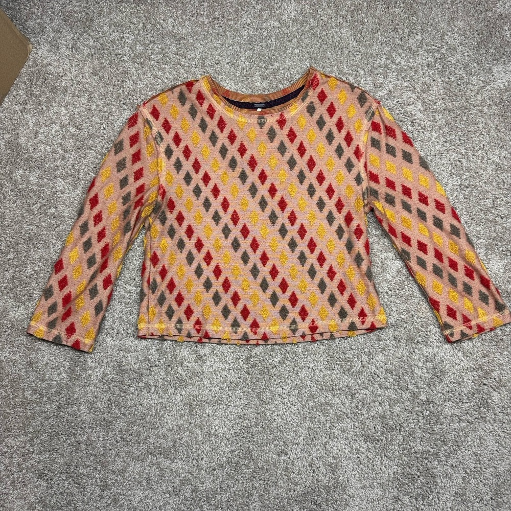 Free People Women's Small Magic Carpet Cropped‎ Top Boho Festival Hippie